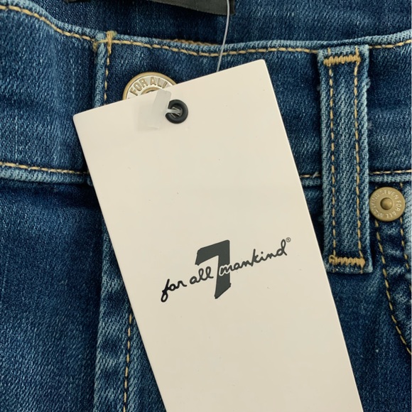 NEW 7 FOR ALL MANKIND CROPPED ALEXA WITH CUT HEM SIZE:25 - Picture 5 of 9